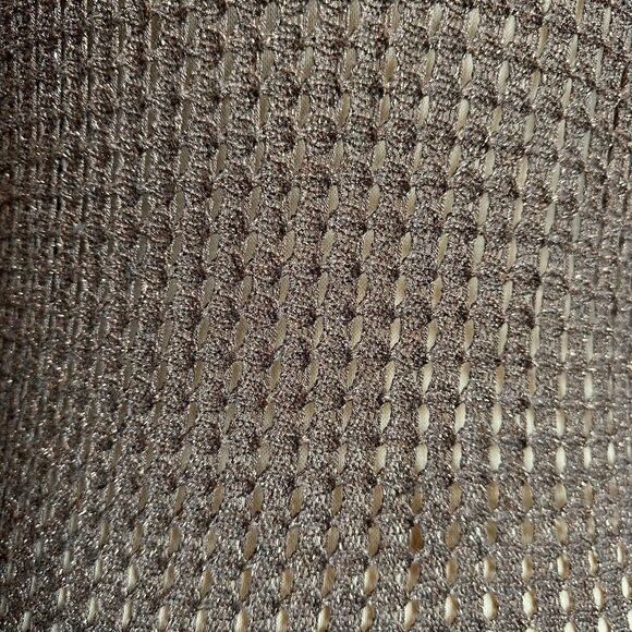 Express Brown & Gold Metallic Open Knit Loose Knit Sweater Sz S Boho Cottagecore - Picture 3 of 5